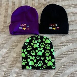 NWOT bundle 3 dog mom boutique beanies